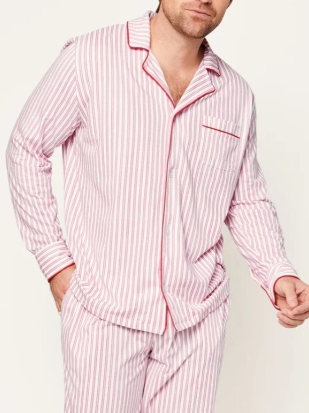 Petite Plume | 100% Cotton Stripe PJ Button-Down Casual Style